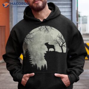 Halloween Dog Frenchie Tee Moon Howl In Forest Shirt