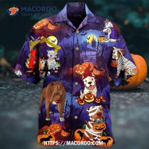 halloween dogs night scary hawaiian shirt 2