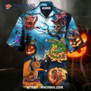 Halloween Dragon Pumpkin Scary Sky Night Hawaiian Shirt