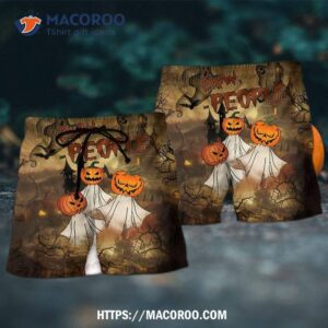 Halloween Eww People Pumpkin Ghost Hawaii Shorts