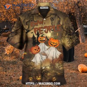 Halloween Eww People Pumpkin Ghost Hawaiian Shirt