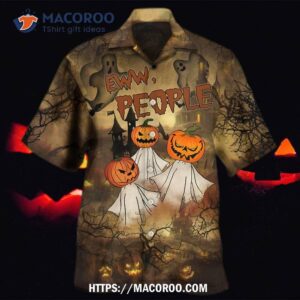 Halloween Eww People Pumpkin Ghost Hawaiian Shirt