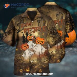 halloween eww people pumpkin ghost hawaiian shirt 2