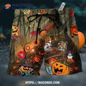 halloween fantasy party music hawaii shorts 0