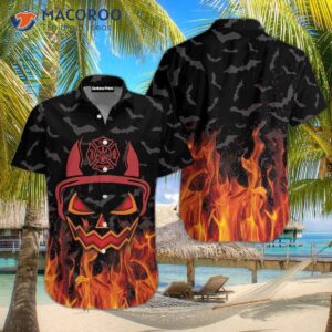 Halloween Firefighter Hawaiian Shirts