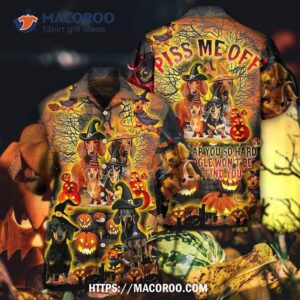 halloween funny dachshund dog hawaiian shirt 2