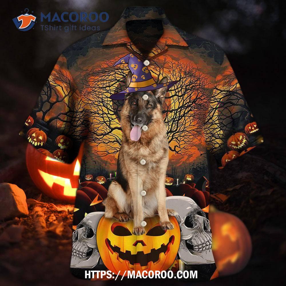 Halloween German Shepherd My Lovely Dog Hawaiian Shirt Halloween German Shepherd My Lovely Dog Hawaiian Shirt