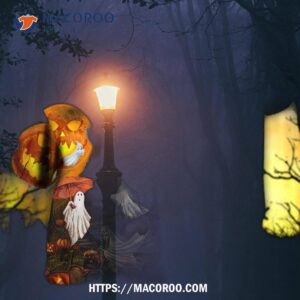 halloween ghost cute with moon hawaiian shirt 2