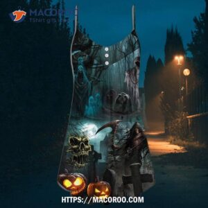 halloween ghost in the dark pumpkin scary summer dress 3