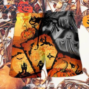 Halloween Ghost Pumpkin Scary Hawaii Shorts