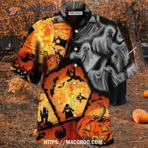 Halloween Ghost Pumpkin Scary Hawaiian Shirt