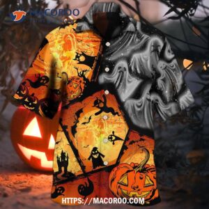 Halloween Ghost Pumpkin Scary Hawaiian Shirt