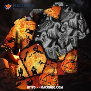 halloween ghost pumpkin scary hawaiian shirt 2