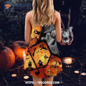 halloween ghost pumpkin scary summer dress 2