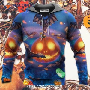 Halloween Glowing Pumpkins By Night 3D Hoodie