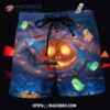 Halloween Glowing Pumpkins By Night Hawaii Shorts