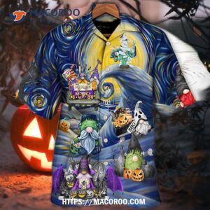 halloween gnome spooky inviting haunted house hawaiian shirt 1