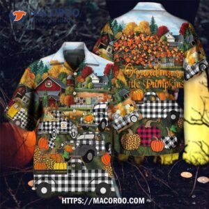 halloween grandma s little pumpkins hawaiian shirt 2
