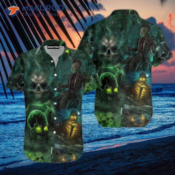 Halloween Green Hawaiian Shirts