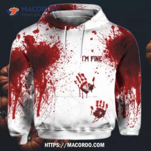 Halloween Horror Blood Cosplay All Over Print 3D Hoodie, Halloween Gifts For Her