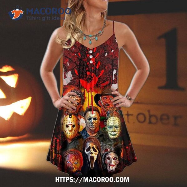 Halloween Horror Movie Characters Blood Scary Summer Dress