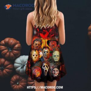 halloween horror movie characters blood scary summer dress 2