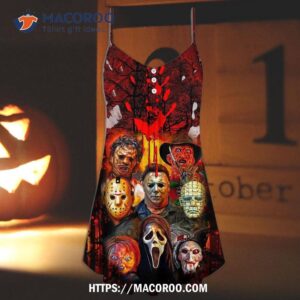 halloween horror movie characters blood scary summer dress 3