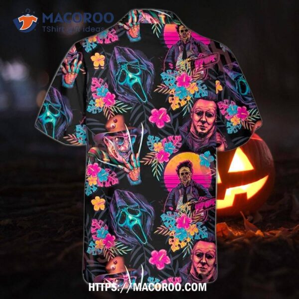 Halloween Horror Movie Retro Flower Tropical Hawaiian Shirt