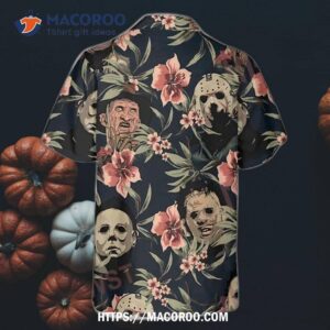 halloween horror movie tropical hawaiian shirt 1