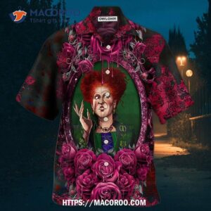halloween horror scary sister witches winifred hawaiian shirt 0