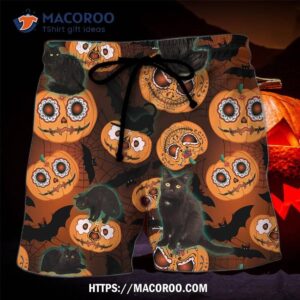 Halloween Is Better Cat Make Hawaii Shorts