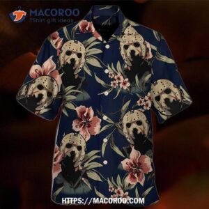 halloween jason voorhees tropical hawaiian shirt 0