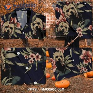 halloween jason voorhees tropical hawaiian shirt 1