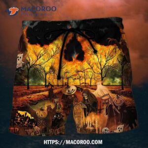 halloween love party hawaii shorts 0