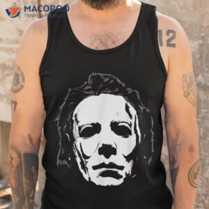 halloween michael myers mask big face shirt tank top