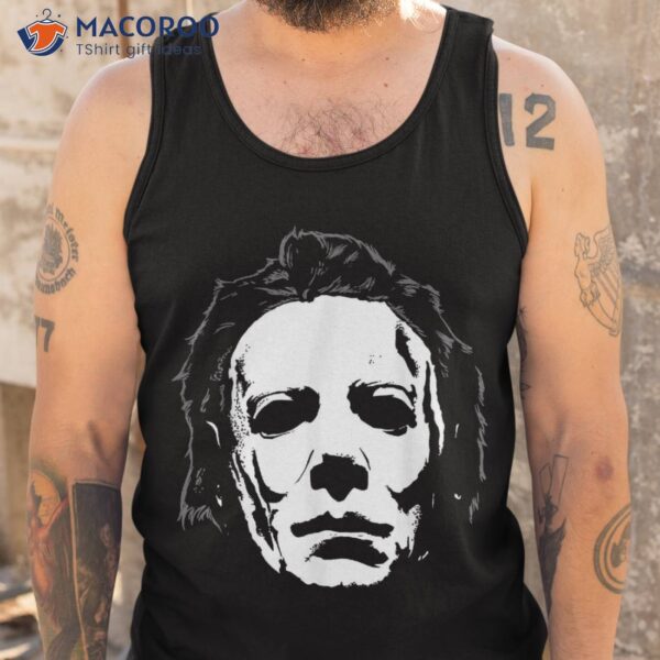 Halloween Michael Myers Mask Big Face Shirt