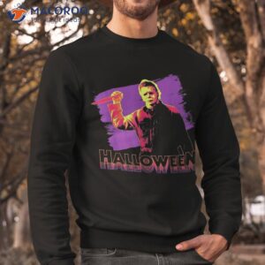 halloween michael myers neon portrait shirt sweatshirt