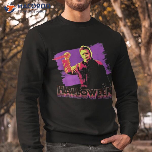 Halloween Michael Myers Neon Portrait Shirt