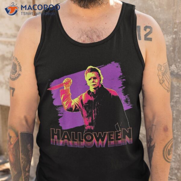 Halloween Michael Myers Neon Portrait Shirt