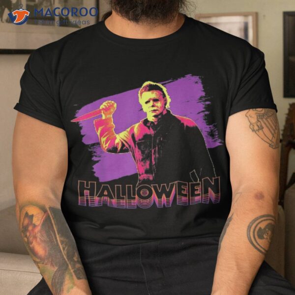 Halloween Michael Myers Neon Portrait Shirt