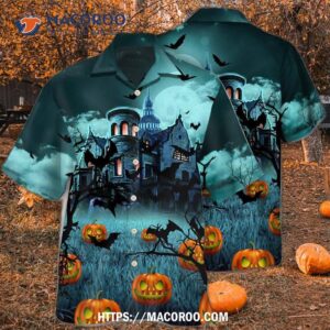halloween night dark pumpkin hawaiian shirt 3