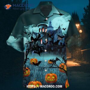 halloween night dark pumpkin hawaiian shirt 4