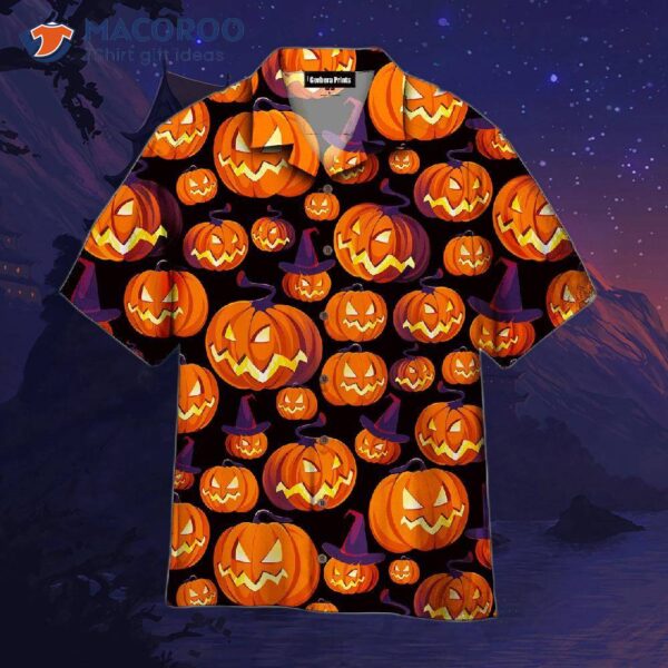 Halloween-orange Hawaiian Shirts