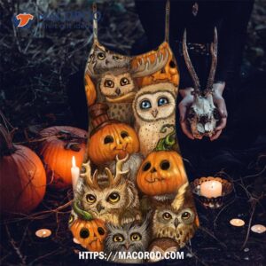 halloween owl pumpkin pattern summer dress 4