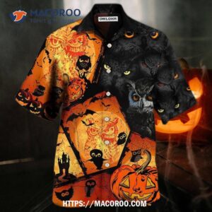 Halloween Owl Pumpkin Scary Hawaiian Shirt