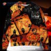 Halloween Owl Pumpkin Scary Sweater