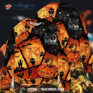 halloween owl pumpkin scary sweater ugly christmas sweaters 2