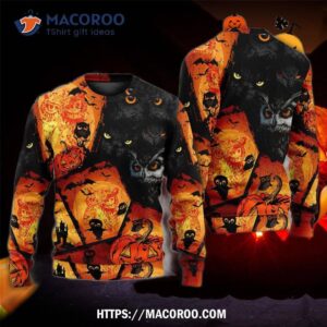 halloween owl pumpkin scary sweater ugly christmas sweaters 5