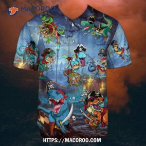 Halloween Pirate Dinosaur Scary Baseball Jersey