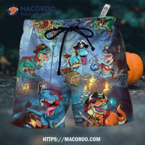 Halloween Pirate Dinosaur Scary Hawaii Shorts